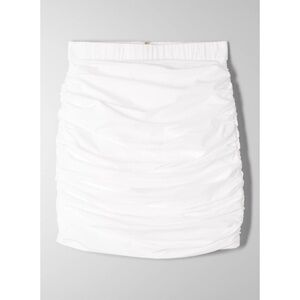 Babaton | NWT Presto Ruched Mini Skirt White Size 00 Aritzia